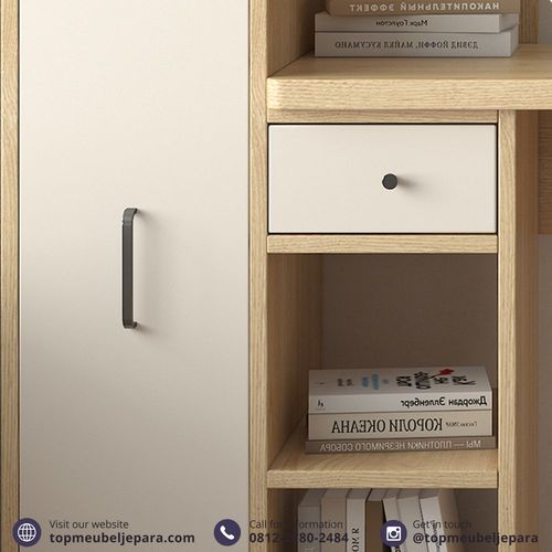 Meja Kerja dengan Lemari dan Laci Serbaguna - Image 3