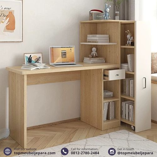 Meja Kerja dengan Lemari dan Laci Serbaguna - Image 7